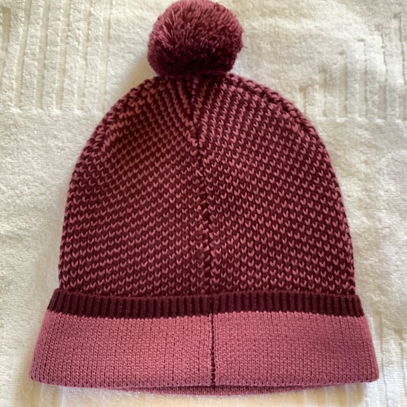 Coach Wool Blend Knit Hat Beanie Dark Pink OZ - Picture 4 of 11